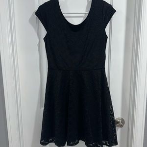 Xhilaration Black Lace Drop Waist Dress